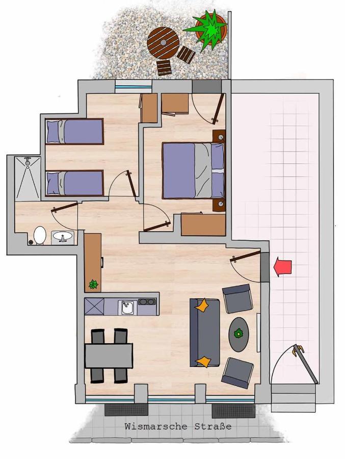 שוורין Apartments Zur Alten Konditorei מראה חיצוני תמונה